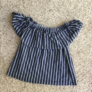 Banana Republic off the shoulder blouse.